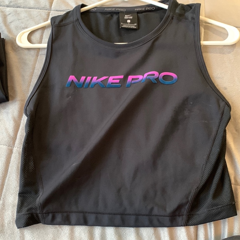Nike black crop top
